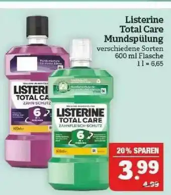 Marktkauf Listerine Total Care Munspülung Angebot