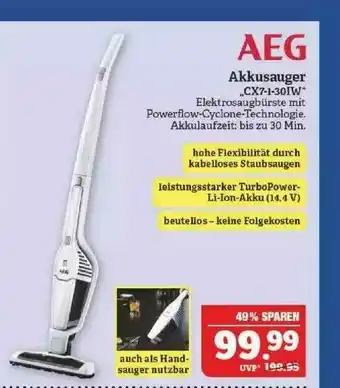 Marktkauf Aeg Akkusauger „cx7-1-30iw” Angebot