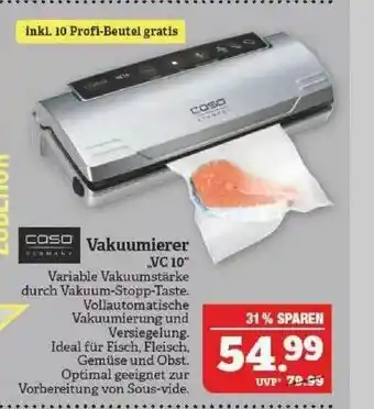 Marktkauf Caso Vakuumierer „vc 10” Angebot