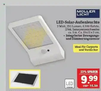 Marktkauf Led-solar-außenleuchte Müller Licht Angebot