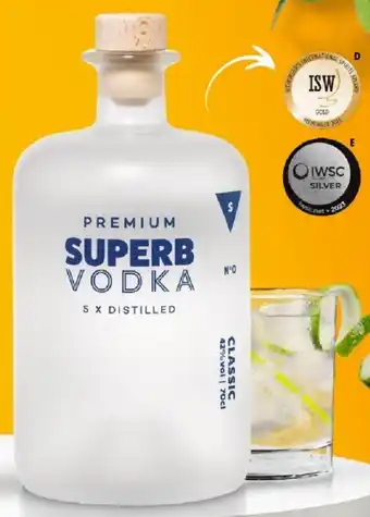 Lidl PREMIUM SUPERB VODKA 0,7 L Flasche Angebot