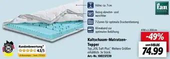 Lidl fan Kaltschaum Matratzen Topper Angebot