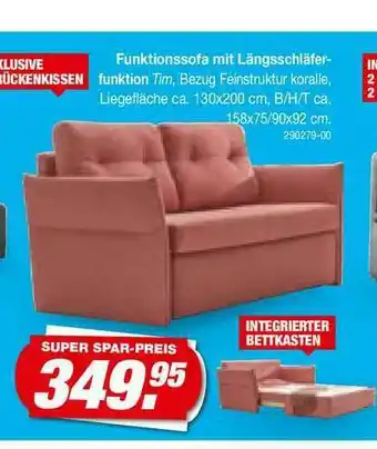 Möbel AS Funktionssofa Mit Längsschläferfunktion Tim Angebot