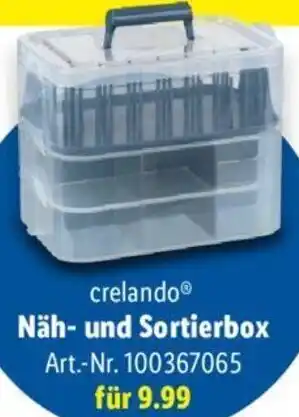 Lidl crelando Näh und Sortierbox Angebot