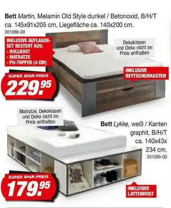 Möbel AS Bett Martin Oder Lykke Angebot