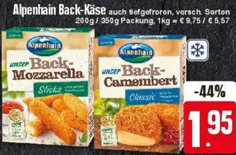 Edeka Alpenhain Back-Käse 200g/350g Packung Angebot