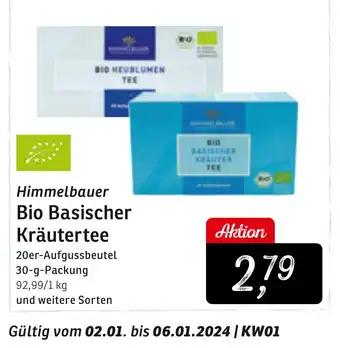 KONSUM Himmelbauer Bio Basischer Kräutertee 20er-Aufgussbeutel 30-g-Packung Angebot