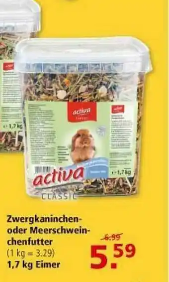 Multi Markt Activa Zwergkaninchen- Oder Meerschweinchenfutter Angebot