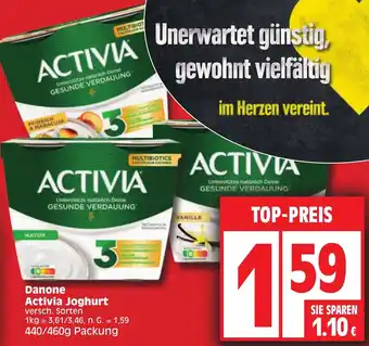 Edeka Danone Activia Joghurt 440/460g Packung Angebot