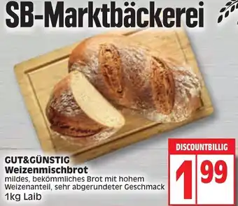 Edeka GUT&GÜNSTIG Weizenmischbrot 1 kg Laib Angebot