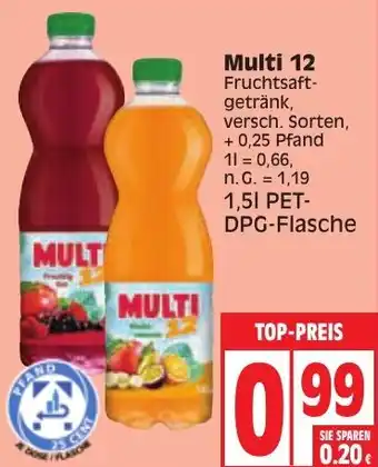 Edeka Multi 12 Fruchtsaftgetränk 1,5 L Angebot