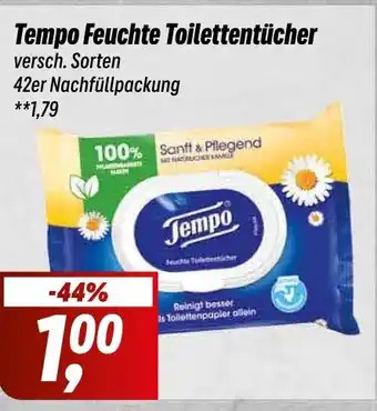 Simmel Tempo Feuchte Toilettentücher 42er Nachfüllpackung Angebot