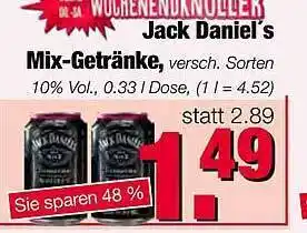 Edeka Scherer Jack Daniel's Mix Getränke Angebot