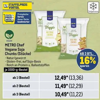 METRO METRO Chef Vegane Soja Chunks (Stücke) je 1000-g-Beutel Angebot