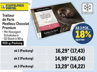 METRO Traiteur de Paris Moelleux Chocolat Premium 900-g-Packung Angebot