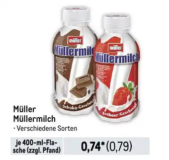 METRO Müller Müllermilch je 400-ml-Flasche (zzgl. Pfand) Angebot