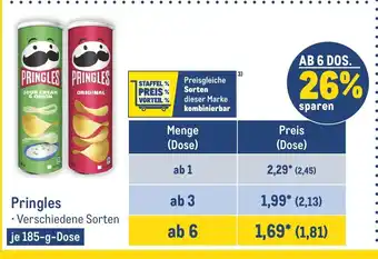 METRO Pringles • Verschiedene Sorten je 185-g-Dose Angebot