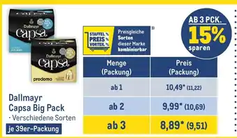 METRO Dallmayr Capsa Big Pack • Verschiedene Sorten je 39er-Packung Angebot