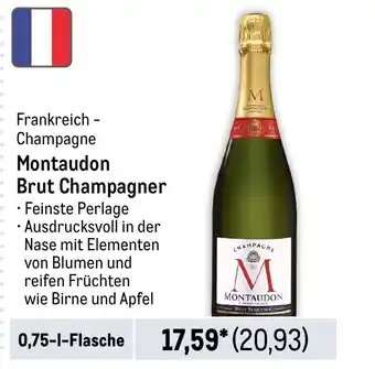 METRO Montaudon Brut Champagner 0,75-1-Flasche Angebot