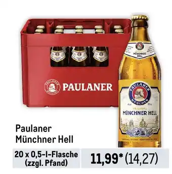 METRO Paulaner Münchner Hell 20 x 0,5-1-Flasche (zzgl. Pfand) Angebot