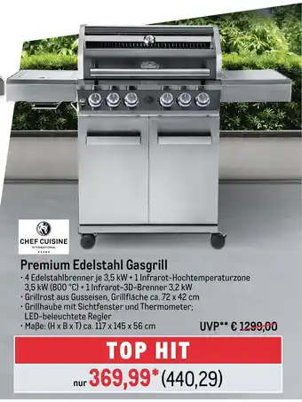 METRO CHEF CUISINE Premium Edelstahl Gasgrill Angebot