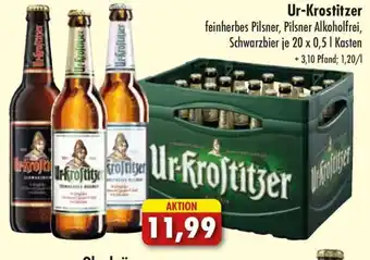 Lösch Depot Ur-Krostitzer feinherbes Pilsner, Pilsner Alkoholfrei, Schwarzbier je 20 x 0,5 L Angebot