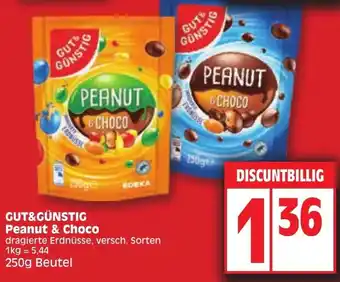 Edeka GUT&GÜNSTIG Peanut & Choco 250g Beutel Angebot