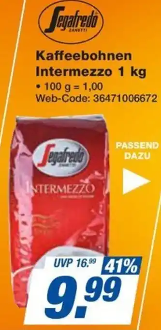 expert Octomedia Segafredo Kaffeebohnen Intermezzo 1 kg Angebot