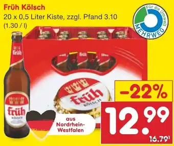 Netto Marken-Discount Früh Kölsch 20 x 0,5 Liter Kiste Angebot