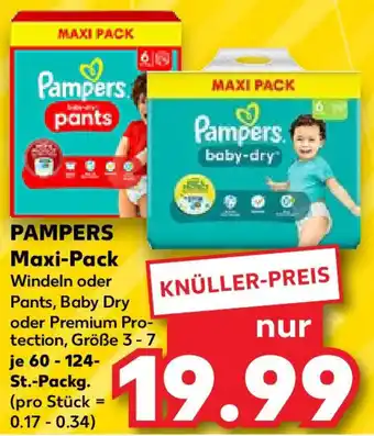 Kaufland PAMPERS Maxi-Pack 60 - 124-St. Packg. Angebot