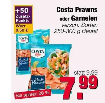 Edeka Scherer Costa Prawns oder Garnelen Angebot