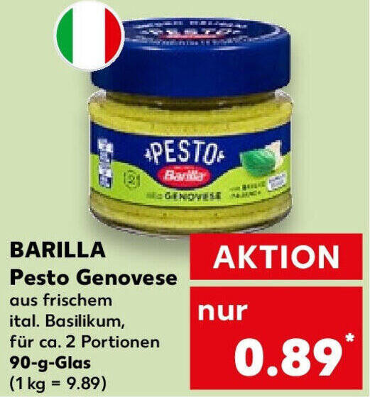 BARILLA Pesto Genovese 90 g Glas Angebot bei Kaufland