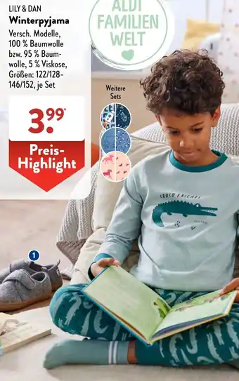 Aldi Süd LILY & DAN Winterpyjama Angebot