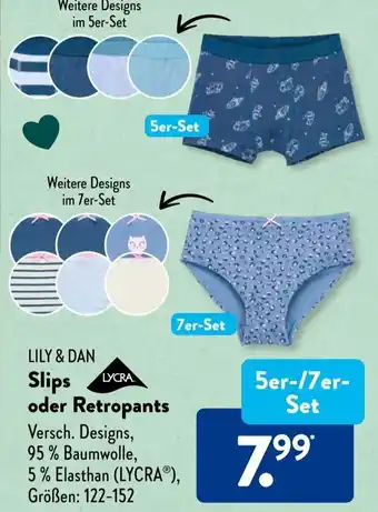 Aldi Süd LILY & DAN Slips oder Retropants 5er/7er-Set Angebot