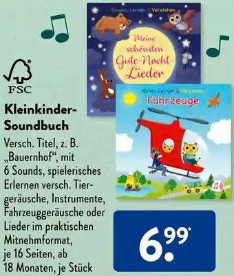 Aldi Süd Kleinkinder Soundbuch Angebot