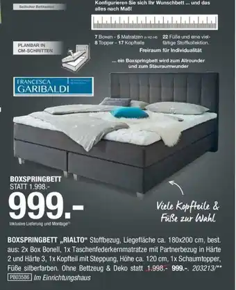 Hofmeister Boxspringbett Rialto Angebot