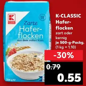 Kaufland K-CLASSIC Haferflocken 500 g Packg. Angebot