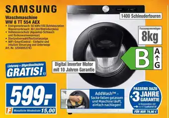 expert Techno Land Samsung Waschmaschine WW8TT554AEX Angebot