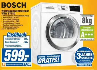 expert Techno Land Bosch Wärmepumpentrockner WTW 87680 Angebot