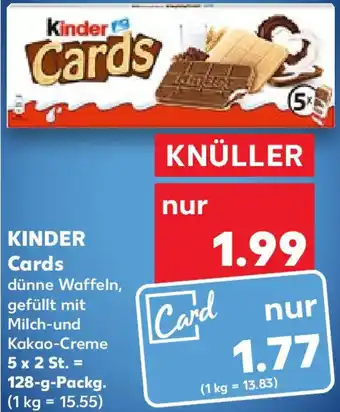 Kaufland KINDER Cards 128 g Packg. Angebot