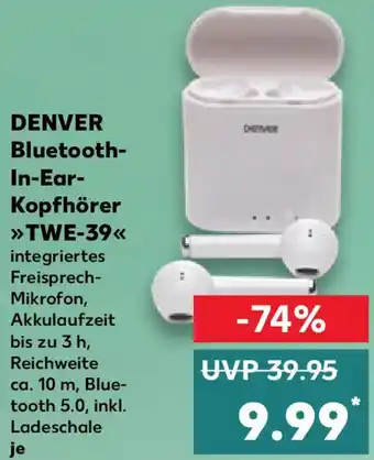 Kaufland DENVER Bluetooth In-Ear Kopfhörer TWE-39 Angebot