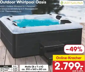 Netto Marken-Discount ARTSAUNA Outdoor Whirlpool Oasis Angebot
