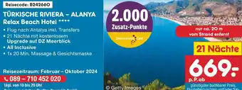 Netto Marken-Discount TÜRKISCHE RIVIERA - ALANYA Relax Beach Hotel Angebot