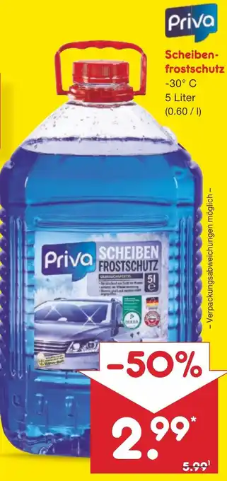 Netto Marken-Discount Priva Scheibenfrostschutz 5 Liter Angebot