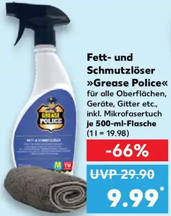 Kaufland Fett und Schmutzlöser Grease Police 500 ml Flasche Angebot