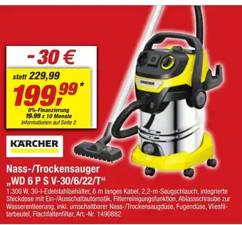 toom Baumarkt KÄRCHER Nass-/Trockensauger ,,WD 6 P S V-30/6/22/T" Angebot