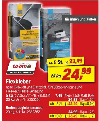 toom Baumarkt Flexkleber 25kg Angebot