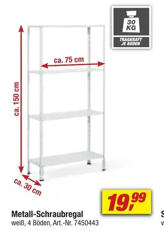 toom Baumarkt Metall-Schraubregal Angebot