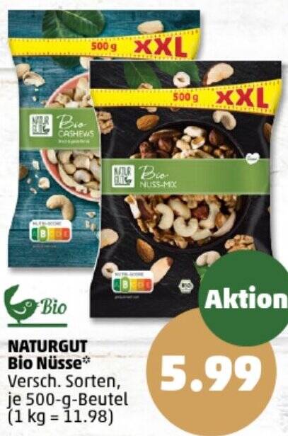 Naturgut Bio Nüsse 500 G Beutel Angebot Bei Penny