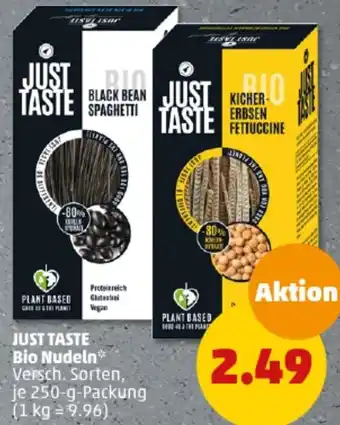 PENNY JUST TASTE Bio Nudeln 250 g Packung Angebot